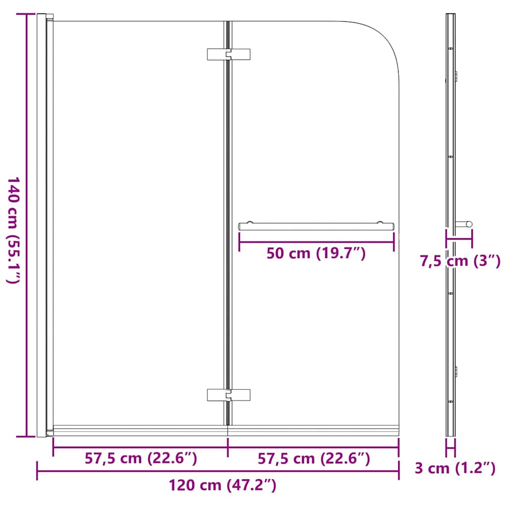 Douche Omhulsel Esg-Glas En Aluminium