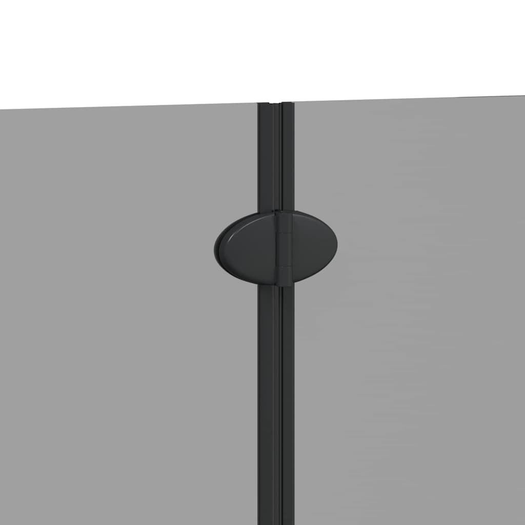 Douche Omhulsel Zwart Esg-Glas En Aluminium
