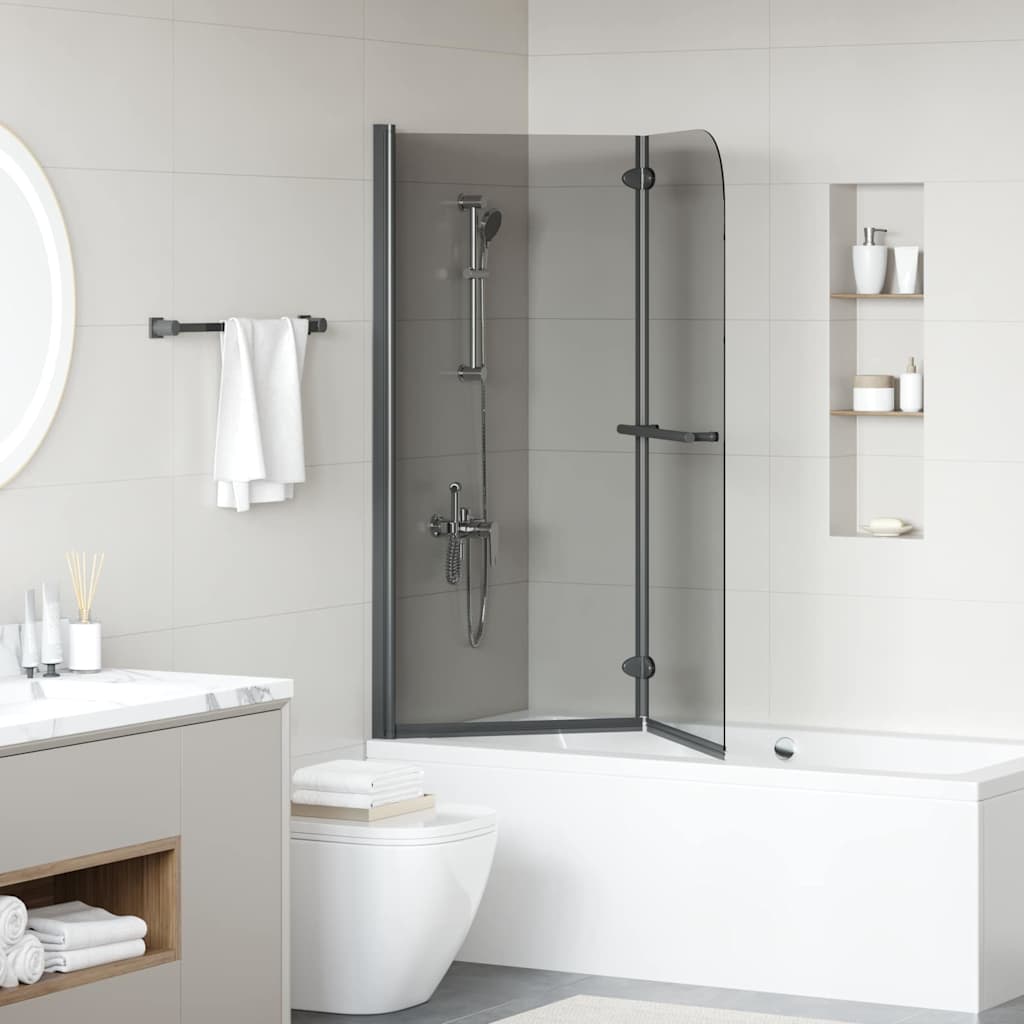 Douche Omhulsel Zwart Esg-Glas En Aluminium