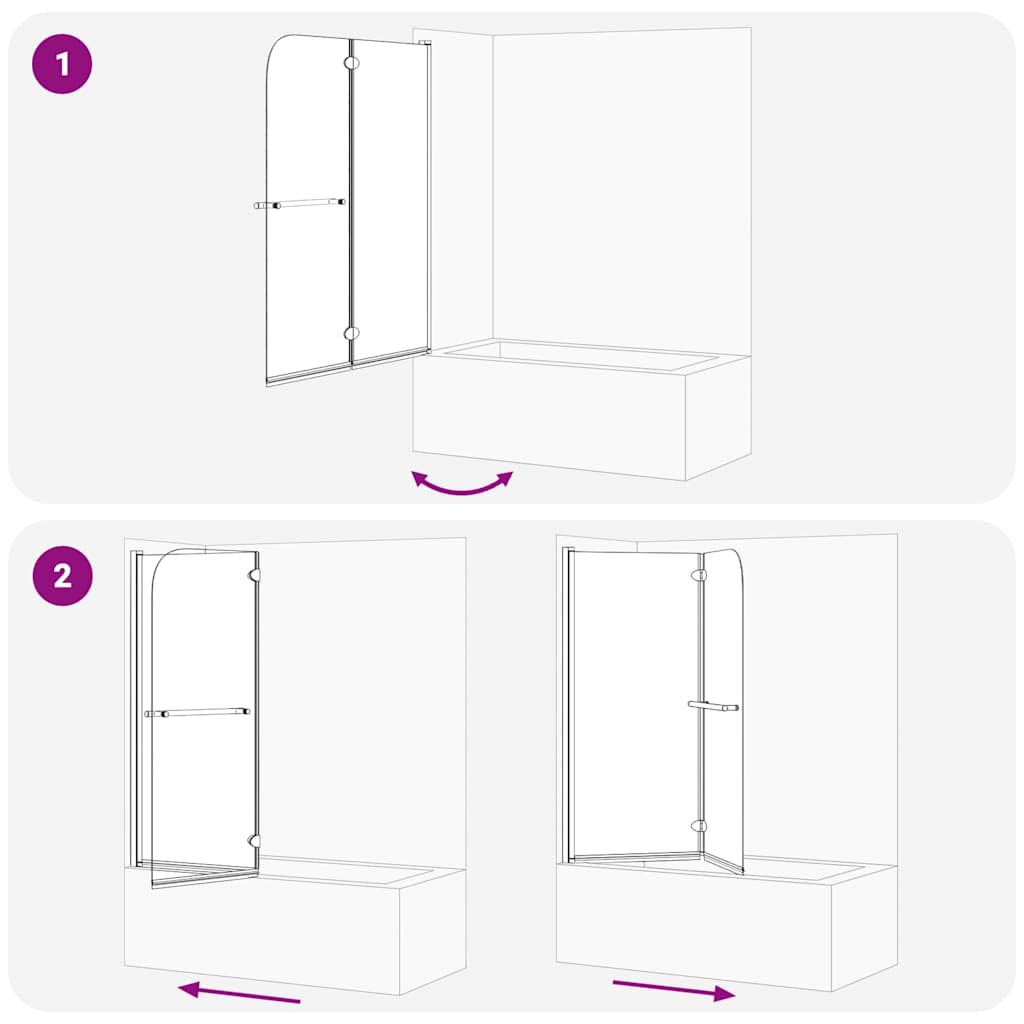 Douche Omhulsel Zwart Esg-Glas En Aluminium