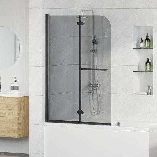 Douche Omhulsel Zwart Esg-Glas En Aluminium