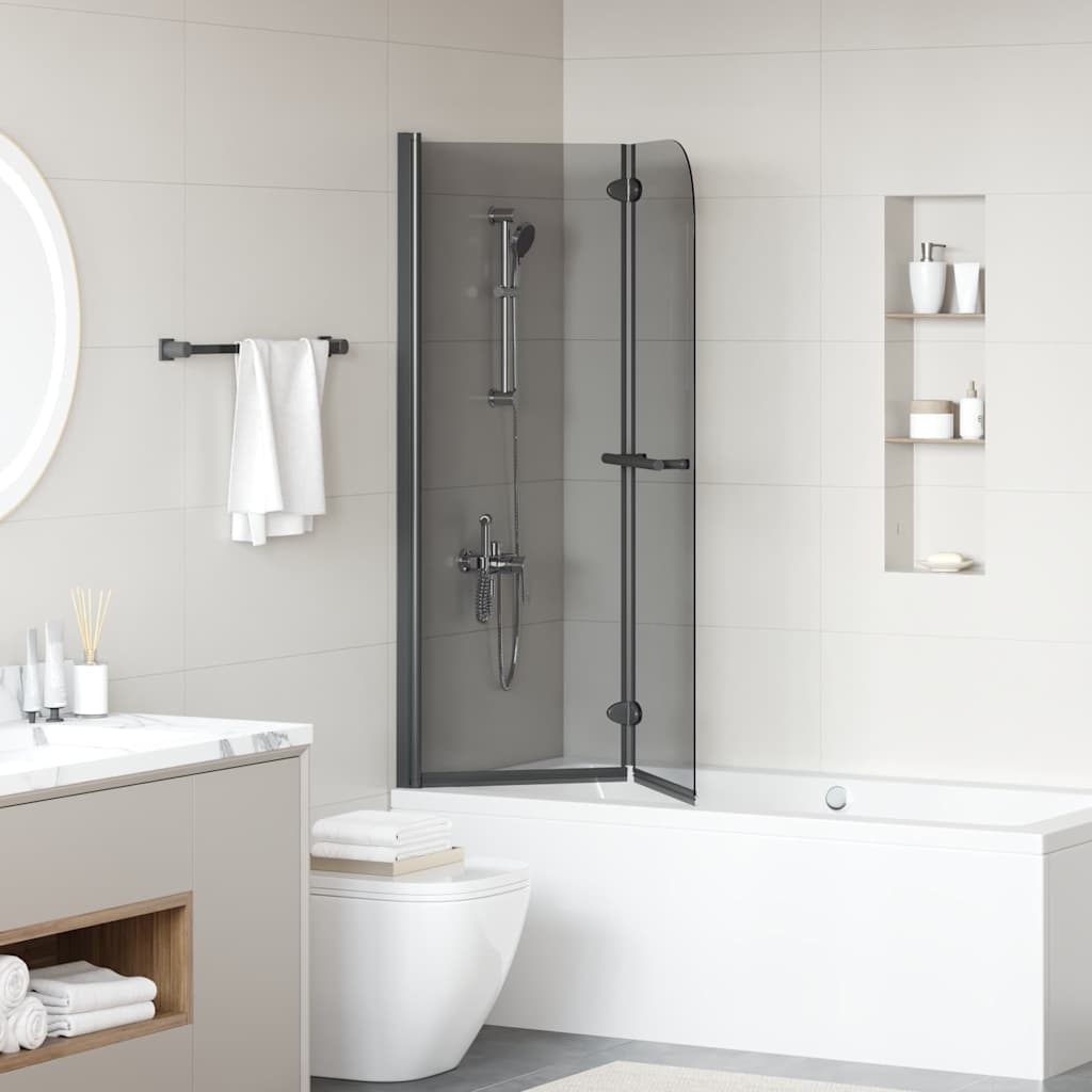 Douche Omhulsel Zwart Esg-Glas En Aluminium